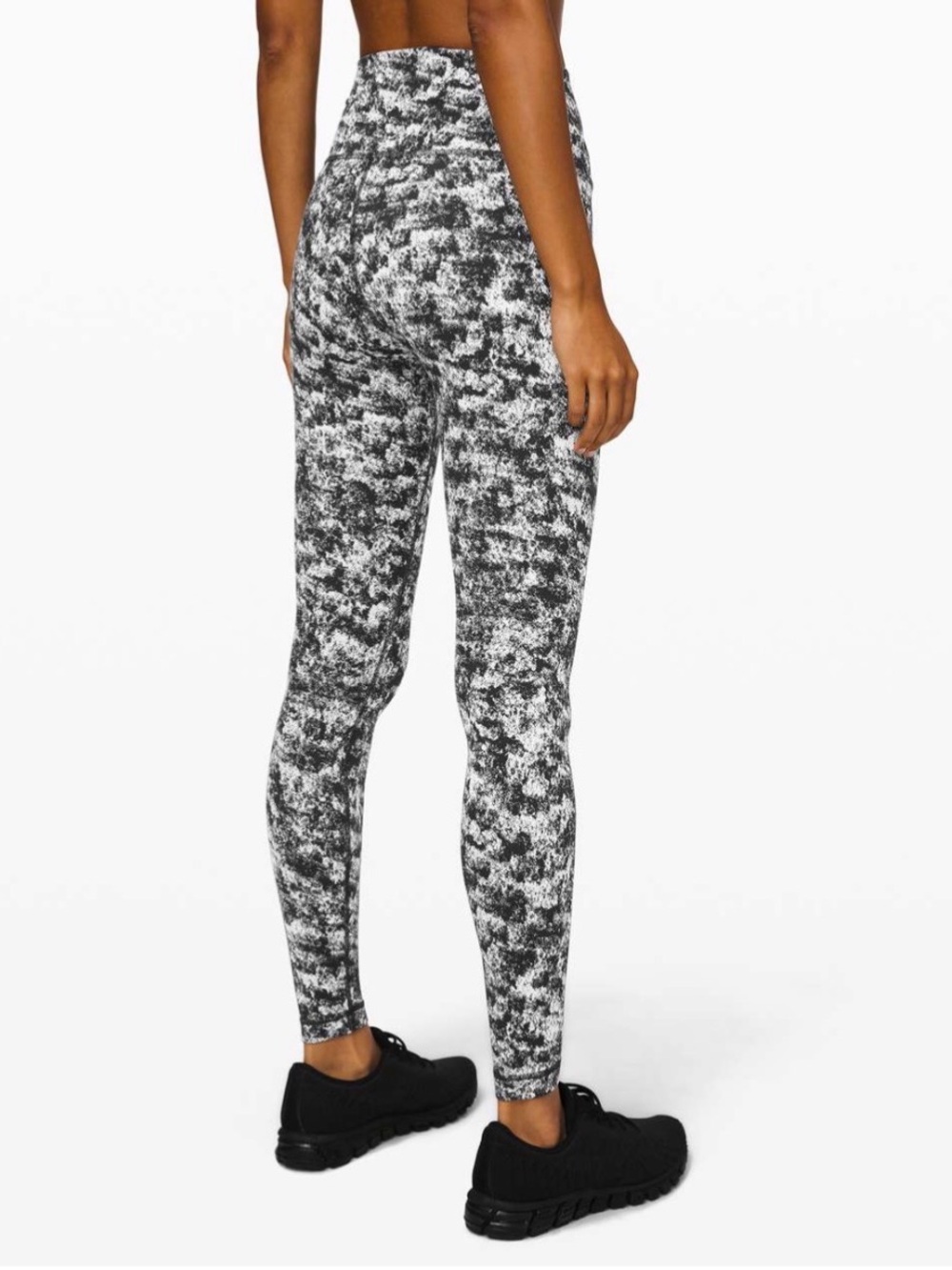 Lululemon Wunder Under High-Rise Tight 28" Luxtreme Misted Jacquard Black White
